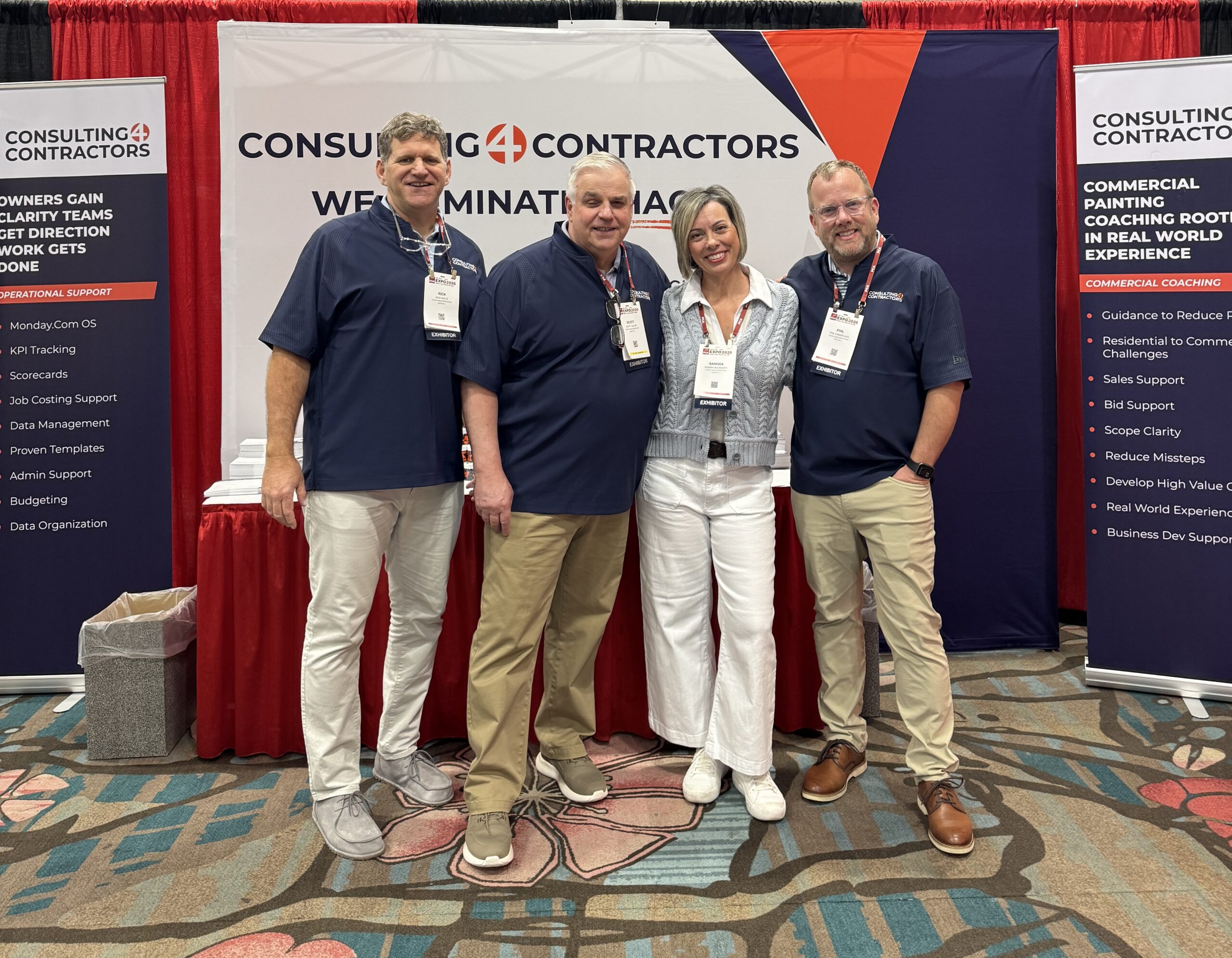 Consulting 4 Contractors team with PMV Painting owner Phil Vanderlaan at an industry event